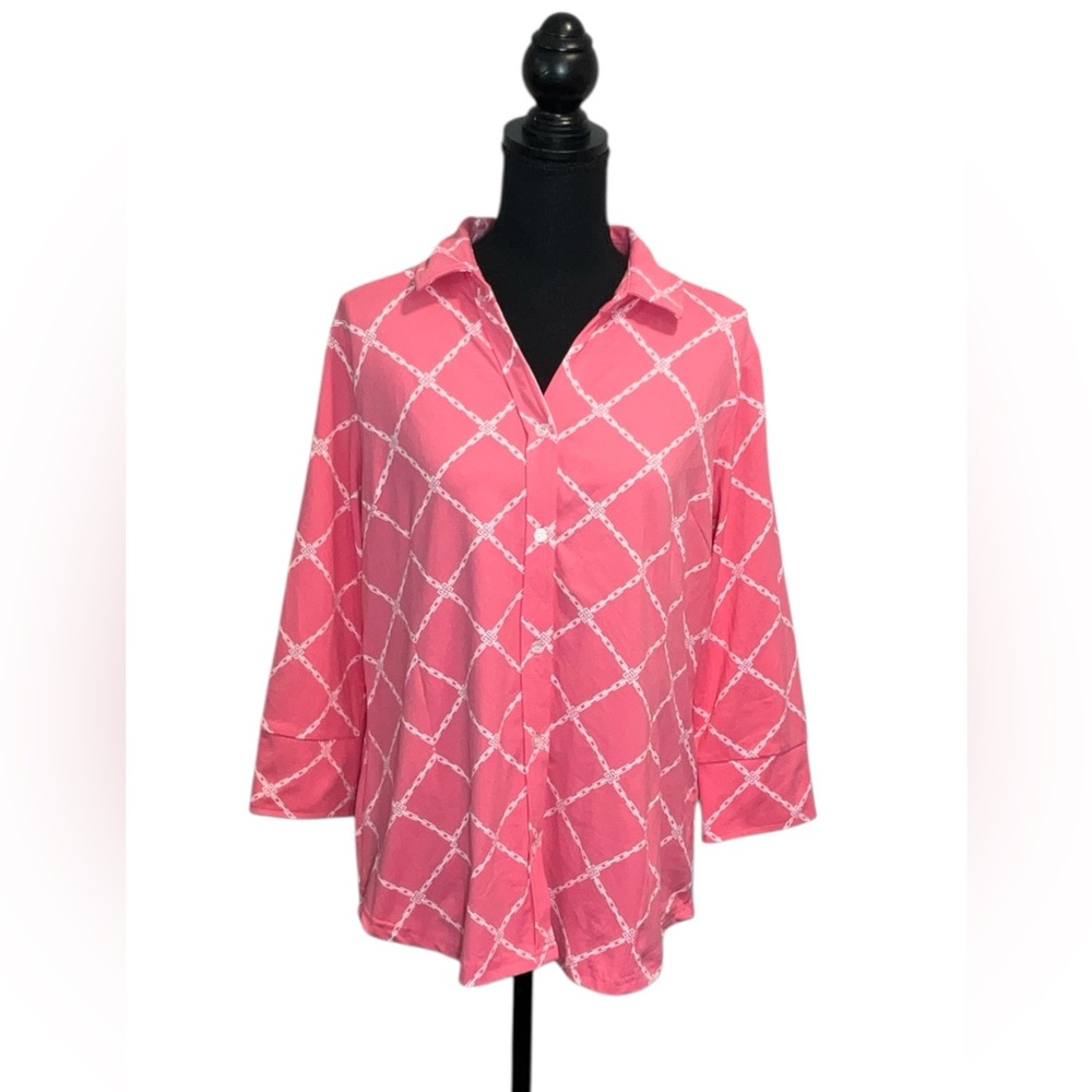 Lulu B Chain Print Blouse, EUC